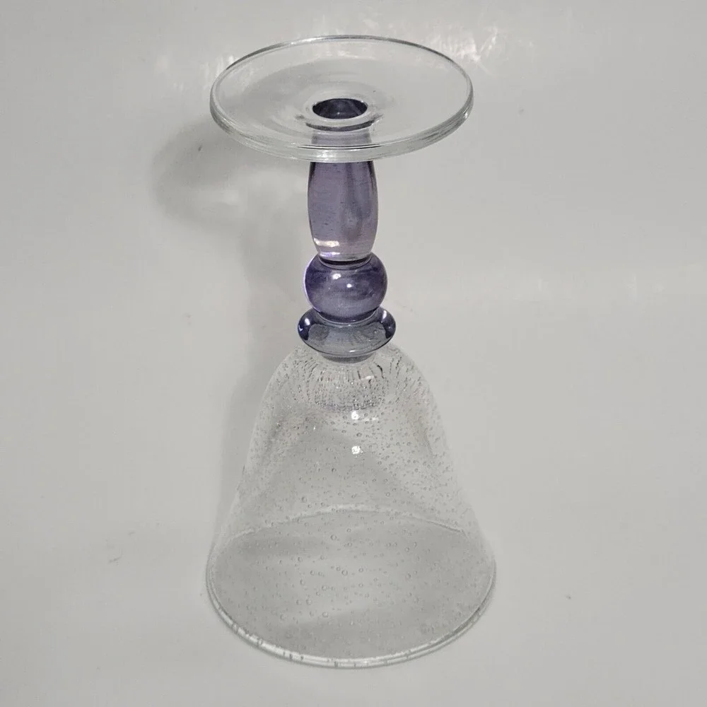 Pottery Barn Purple Bubble Wine Gobblets